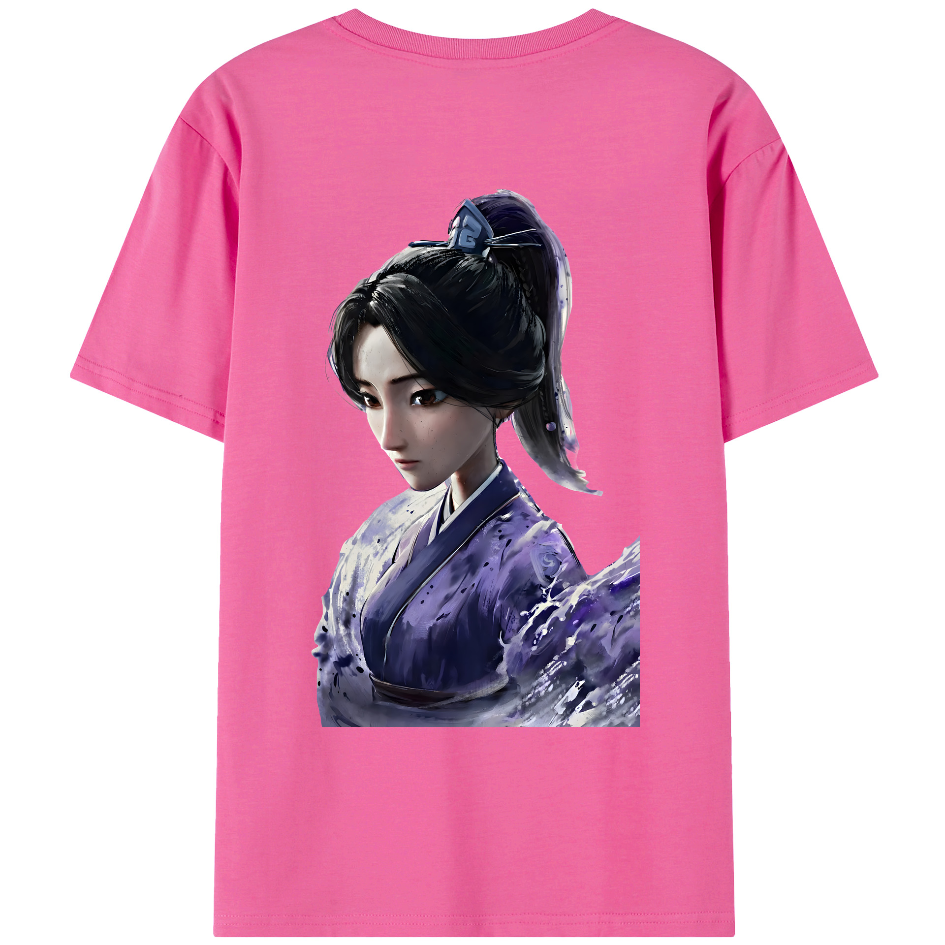 （画像用） Ne Zha 2 ナタ 魔童の大暴れ レディース半袖Tシャツ(バックプリント)